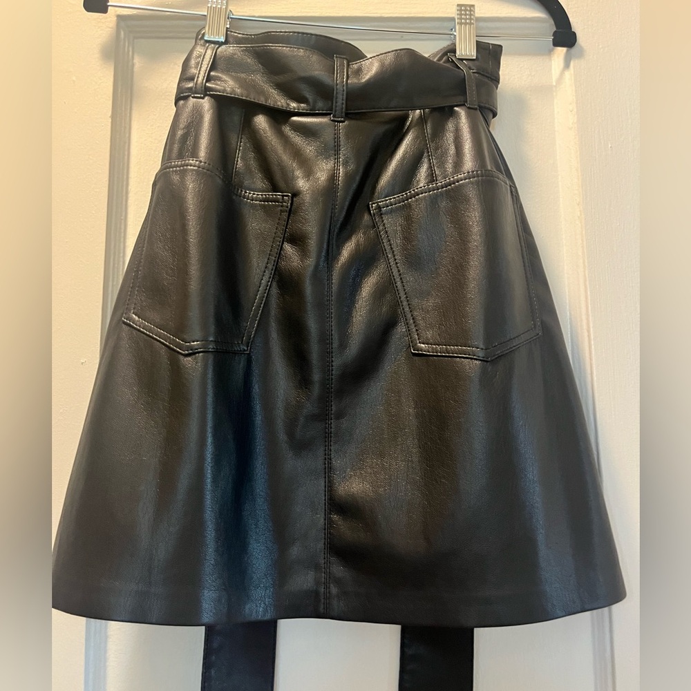 NANUSHKA Vegan Leather Meda Belted Mini Skirt - Picture 7 of 13